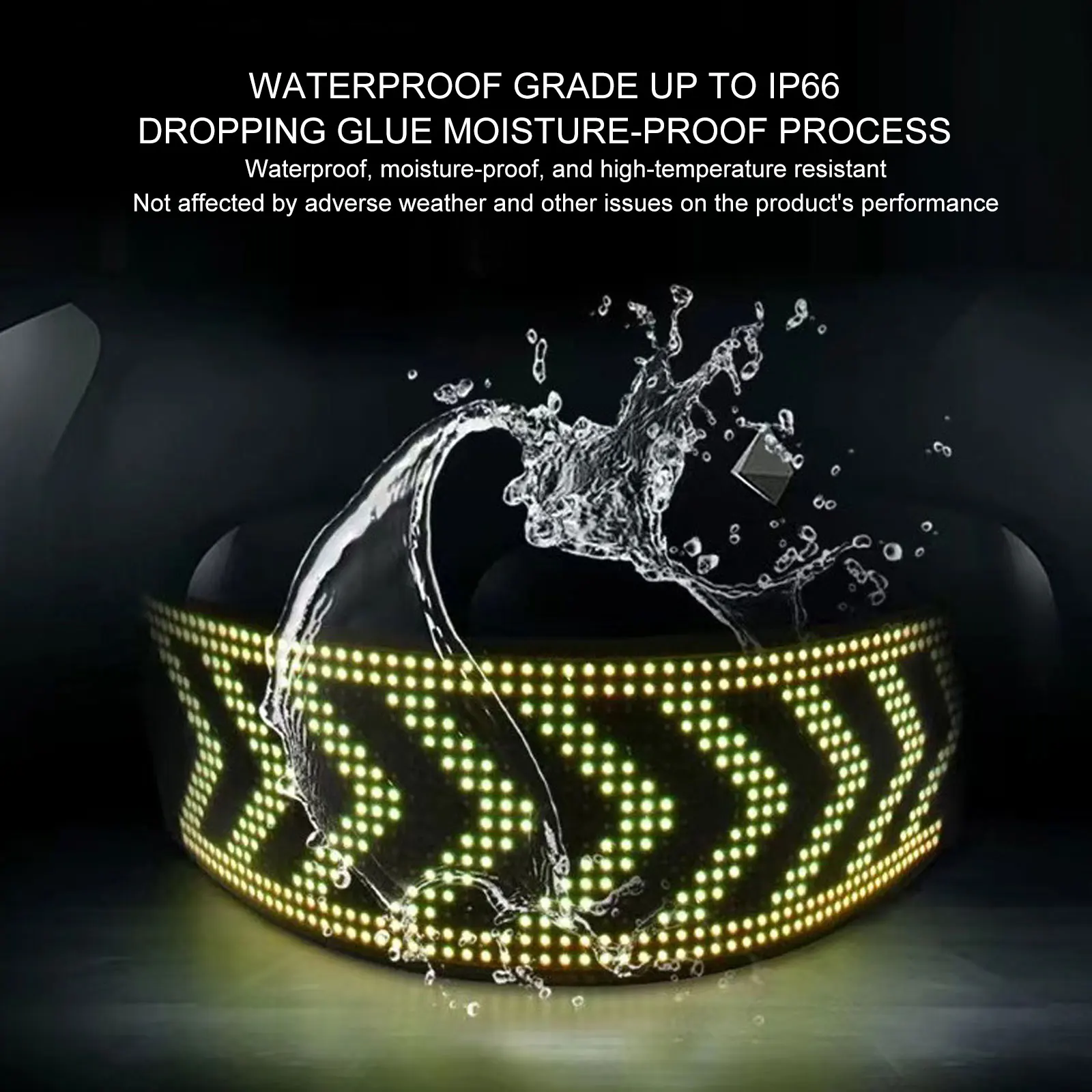 차량용 RGB LED 패널 광고, 자동차 뒷창 사인, 유연한 디스플레이 화면, 블루투스 전화 앱 제어, 맞춤형 텍스트