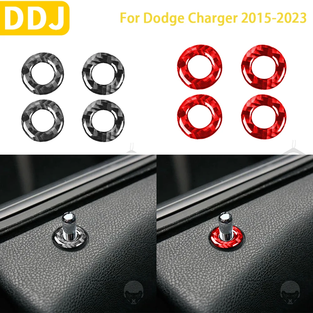 닷지 충전기 LD 2015-2023 액세서리 탄소 섬유 자동차 인테리어 문짝 잠금 삽입 트림 스티커 장식 title=닷지 충전기 LD 2015-2023 액세서리 탄소 섬유 자동차 인테리어 문짝 잠금 삽입 트림 스티커 장식