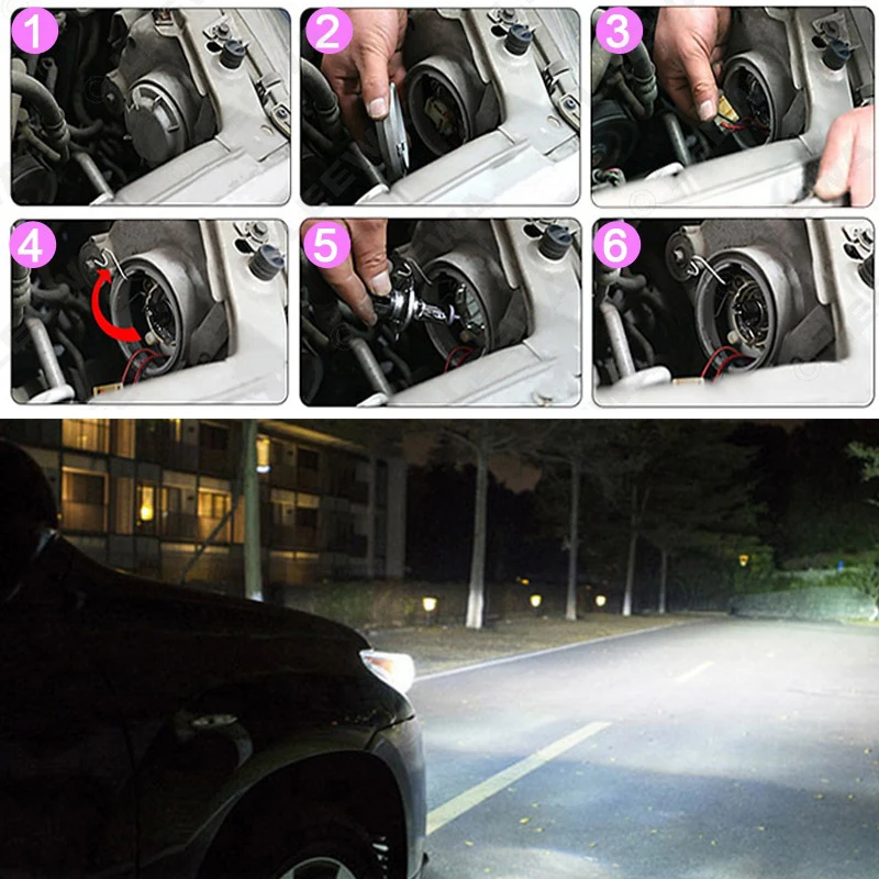 고출력 자동차 헤드라이트 램프, 자동차 광원 주차 할로겐 전구, 매우 밝은 흰색 안개등, H4, 100W, 12V, 1 개, 2 개