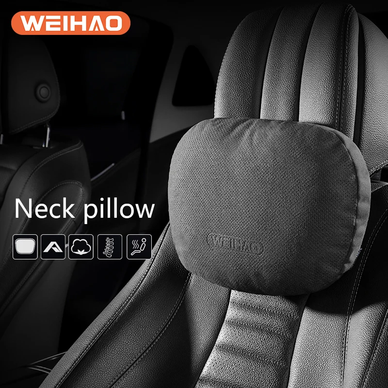 WeiHao 자동차 머리 받침 목 지지대 액세서리, 스웨이드 시트, 부드러운 조절 가능한 베개 받침 쿠션, 벤츠 아우디 BMW용 범용 심사 title=WeiHao 자동차 머리 받침 목 지지대 액세서리, 스웨이드 시트, 부드러운 조절 가능한 베개 받침 쿠션, 벤츠 아우디 BMW용 범용 심사 
