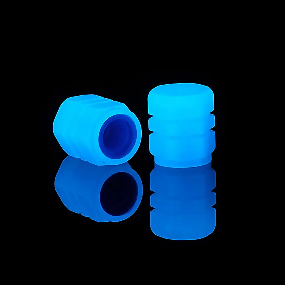 빛나는 밸브 캡 형광 밤 빛나는 자동차 오토바이 자전거 자전거 휠 타이어 허브, 빛나는 밸브 스템 캡 장식, 4 개