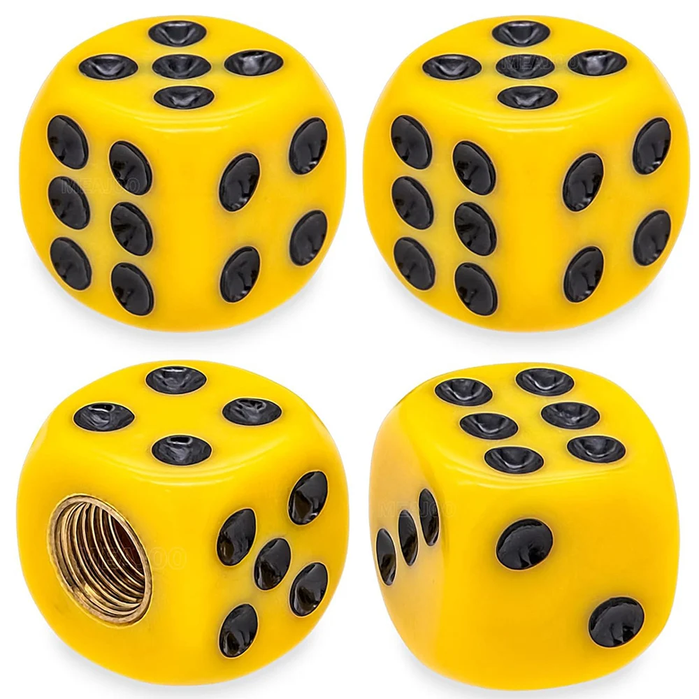 다이스 타이어 밸브 스템 캡, 방수 밀폐 자동차 휠 타이어 에어 캡, 자동차 오토바이 자전거용 범용 밸브 스템 커버, 4 개 title=다이스 타이어 밸브 스템 캡, 방수 밀폐 자동차 휠 타이어 에어 캡, 자동차 오토바이 자전거용 범용 밸브 스템 커버, 4 개 