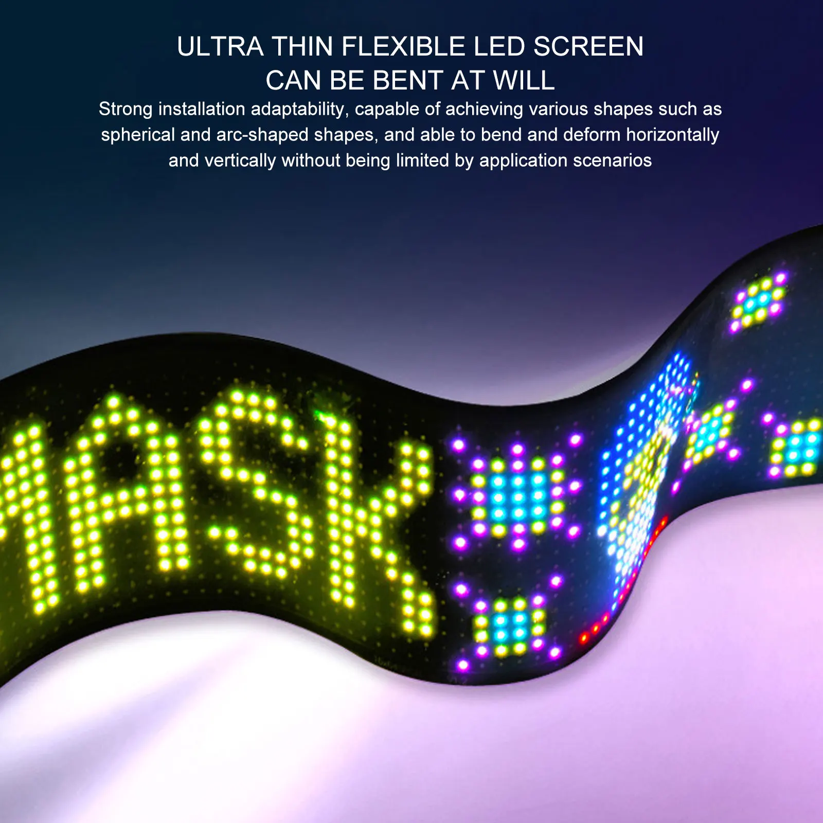 차량용 RGB LED 패널 광고, 자동차 뒷창 사인, 유연한 디스플레이 화면, 블루투스 전화 앱 제어, 맞춤형 텍스트