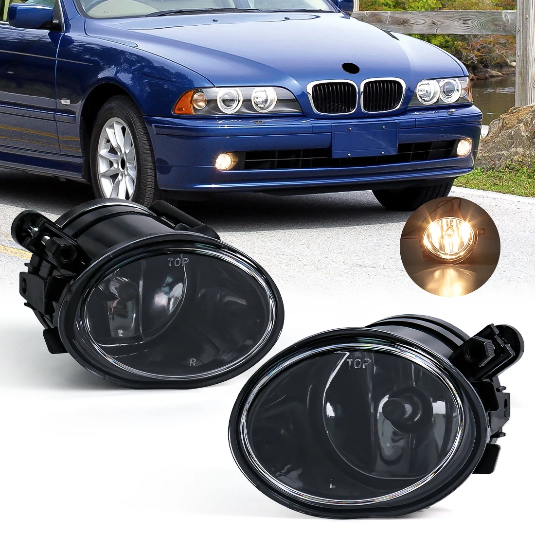 자동차 안개등, BMW E39 M5 2001 2002 2003 E46 3 시리즈 M3 2002 2003 2004 2005 2006 할로겐 LED 전구, 프론트 범퍼 헤드라이트 12V title=자동차 안개등, BMW E39 M5 2001 2002 2003 E46 3 시리즈 M3 2002 2003 2004 2005 2006 할로겐 LED 전구, 프론트 범퍼 헤드라이트 12V