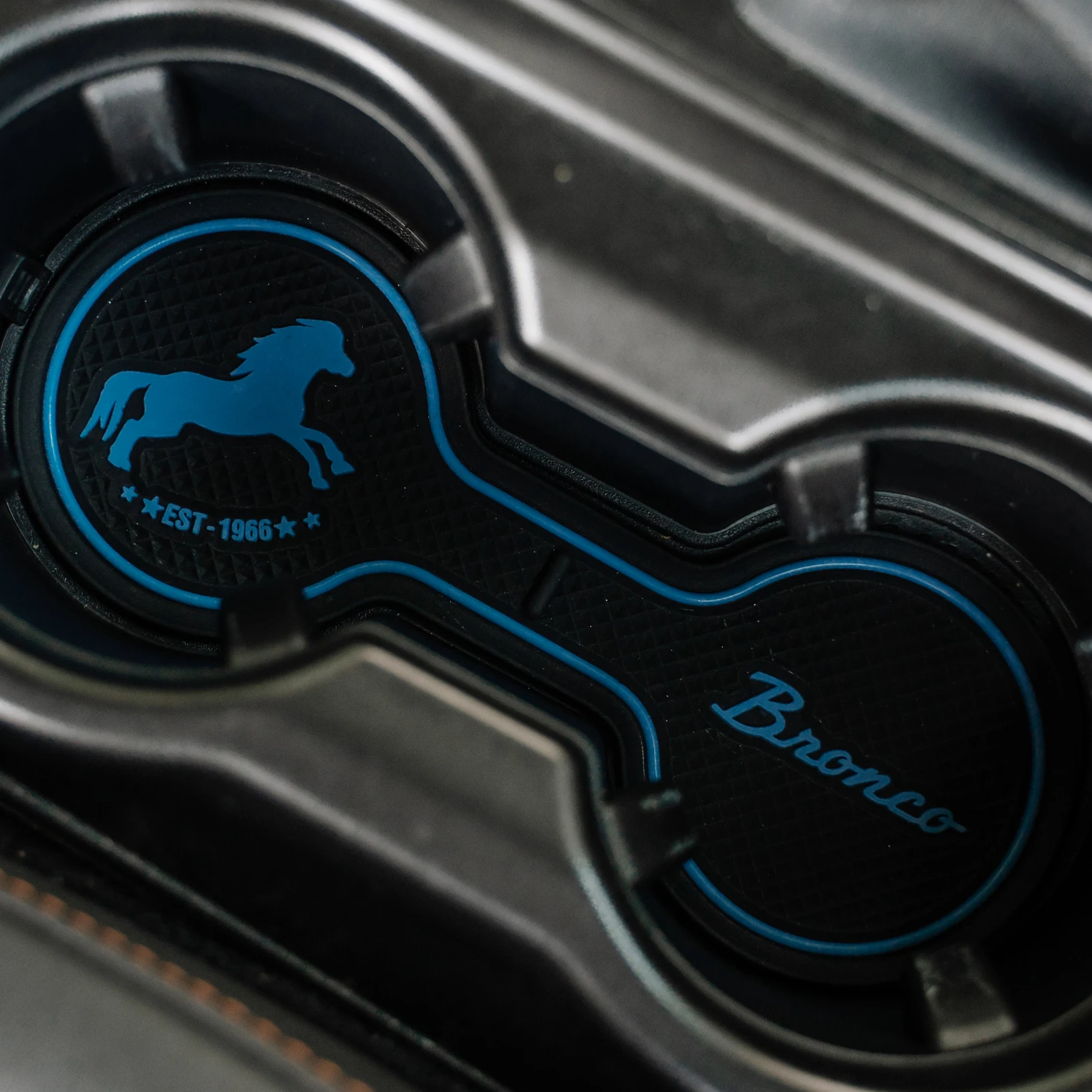 포드 브롱코 자동차 컵 코스터, 2020 2021 2022 소프트 드링크 컵 거치대 미끄럼 방지 패드, 데일리 인테리어 액세서리, 자동차 스타일링