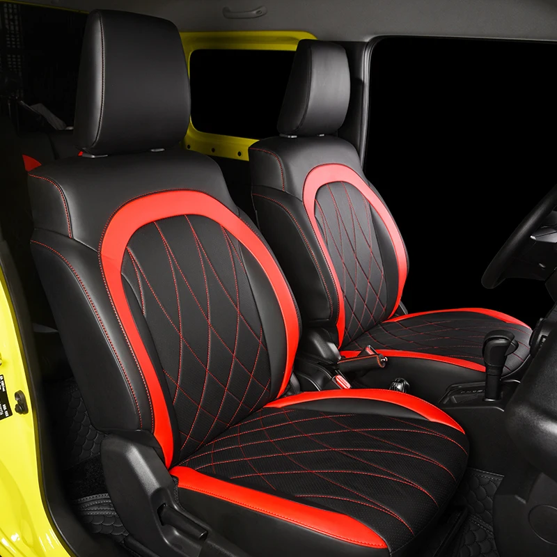 JIMNY JB64 JB74 용 새 카시트 커버 풀 서라운드 2019 2020 2021 2022 PU 가죽 쿠션 방수 인테리어 액세서리