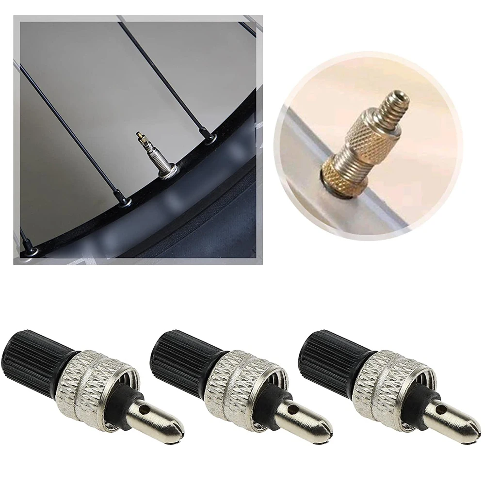 독일 유형 자전거 밸브 코어 세트 10 개/세트, 나무 던롭 네덜란드어 자전거 타이어 교체 구리 실버 자전거 부품과 호환 가능