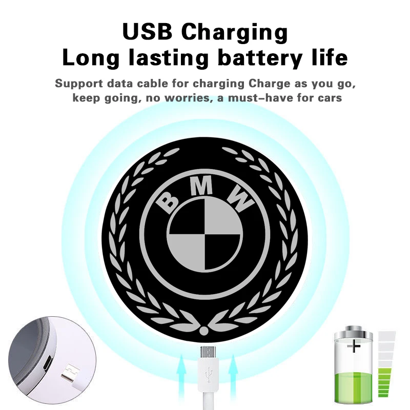 자동차 삼각형 창 장식 분위기 조명, 태양 에너지, BMW 3 5 7 시리즈 F48 F39 G42 G30 G20 G26 F10 F06 F30 F13 G32