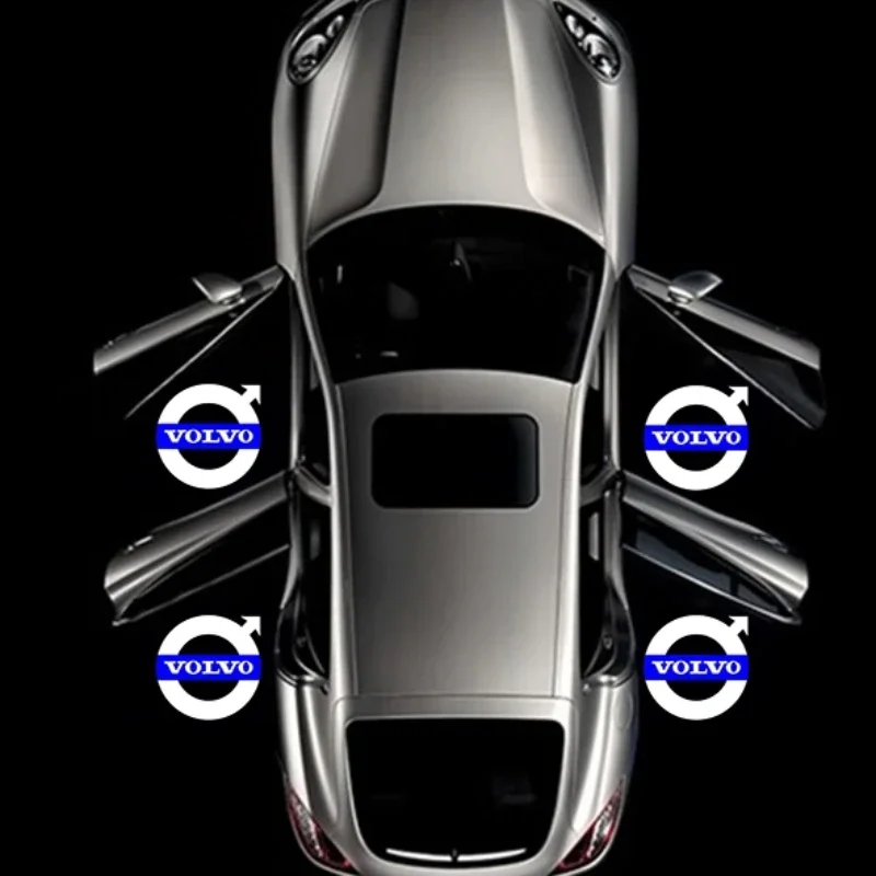 LED 환영 램프 프로젝터 로고 고스트 램프, 자동차 부품 장식, 볼보 메가 자동차에 적합, 2 개, 4 개