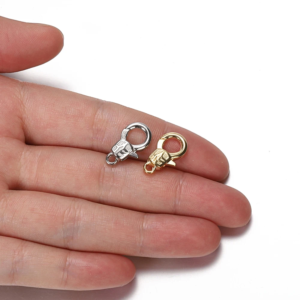 30pcs 팔찌에 대 한 16mm 금속 랍스터 걸쇠 목걸이 후크 체인 클로저 쥬얼리에 대 한 공예 액세서리 구성 요소 만들기 DIY