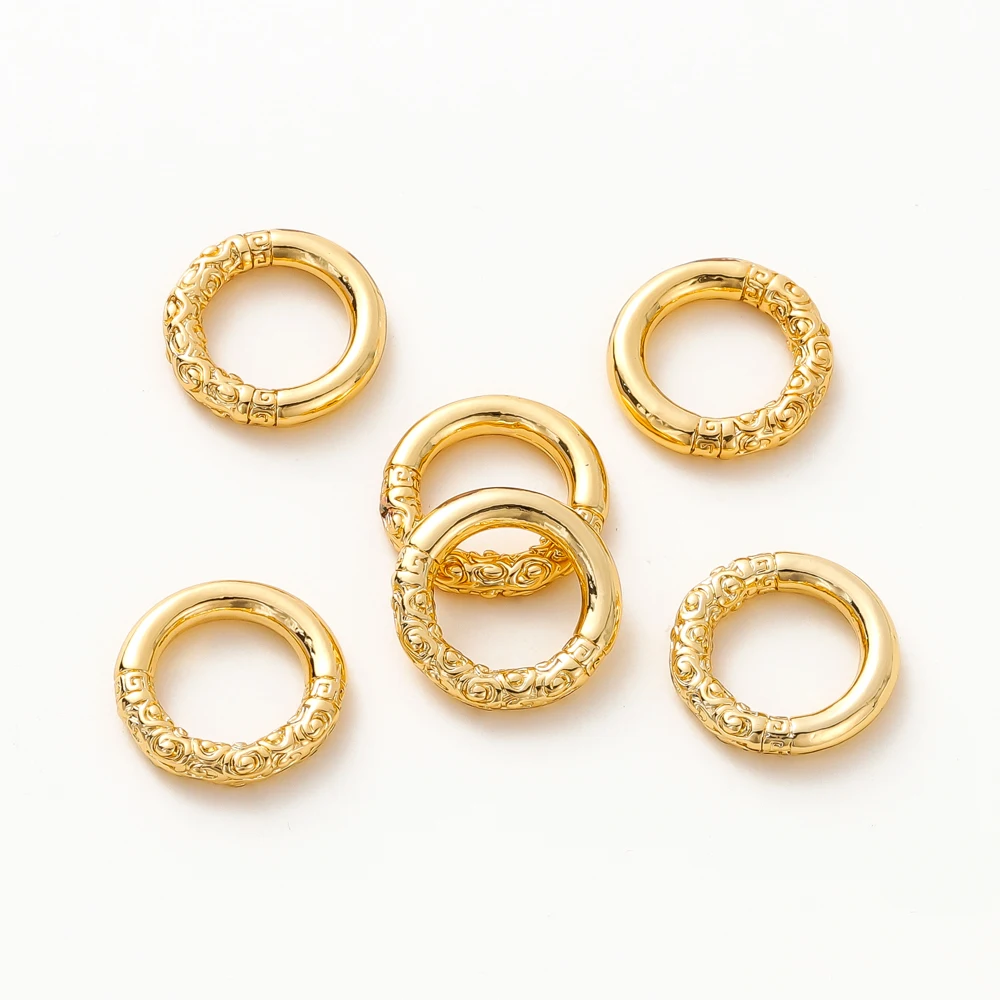 금 도금 대형 원형 금속 D 링 버클 걸쇠 웹, 가죽 벨트 가방 의류 DIY 공예 보석 만들기, 로트당 10 개, 18K title=금 도금 대형 원형 금속 D 링 버클 걸쇠 웹, 가죽 벨트 가방 의류 DIY 공예 보석 만들기, 로트당 10 개, 18K 