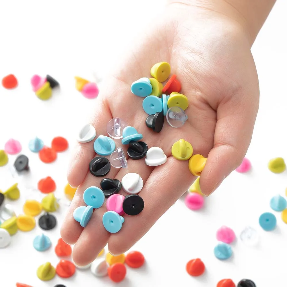 고무 브로치 버클 단추 걸쇠 핀 백 클러치 케어 캡, 네일 타이 백 스토퍼, 스퀴즈 배지 거치대 쥬얼리 액세서리, 50 개 title=고무 브로치 버클 단추 걸쇠 핀 백 클러치 케어 캡, 네일 타이 백 스토퍼, 스퀴즈 배지 거치대 쥬얼리 액세서리, 50 개 