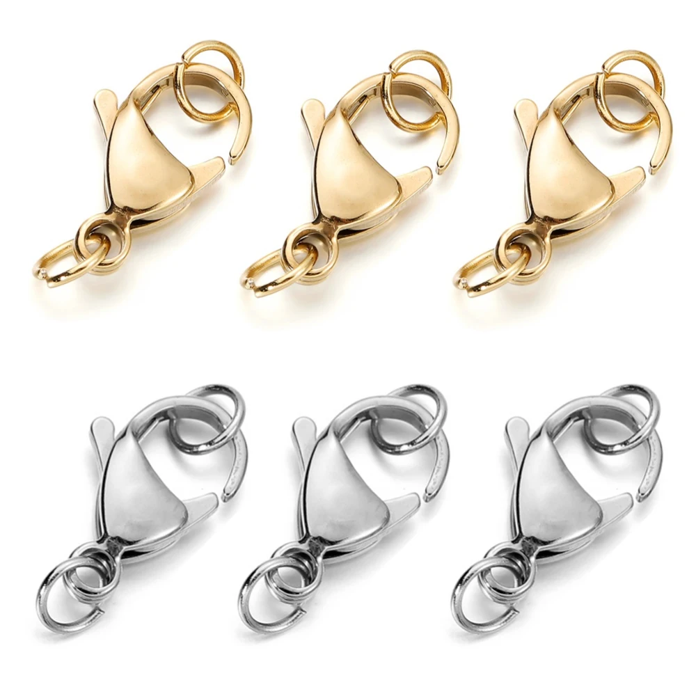 스테인리스 스틸 랍스터 걸쇠 점프 링 커넥터 걸쇠, 팔찌 목걸이 체인용 걸쇠, DIY 보석 만들기 용품, 10 세트 title=스테인리스 스틸 랍스터 걸쇠 점프 링 커넥터 걸쇠, 팔찌 목걸이 체인용 걸쇠, DIY 보석 만들기 용품, 10 세트