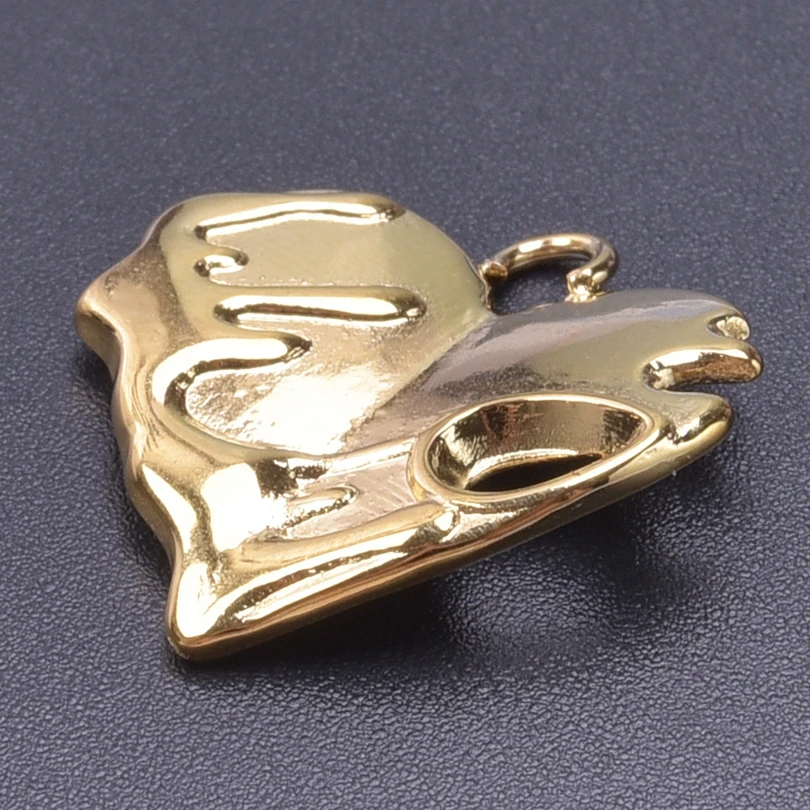 골드 컬러 페이드 없음, 악마의 눈, 십자가 하트 천사 스테인리스 스틸 펜던트, 쥬얼리 제작 용품, DIY 귀걸이, 5 개/로트