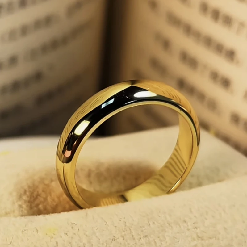 골든 라운드 영원한 웨딩 밴드 패션 액세서리, 연인의 쥬얼리, 절대 바래지 않는 클래식, 4mm, 18K