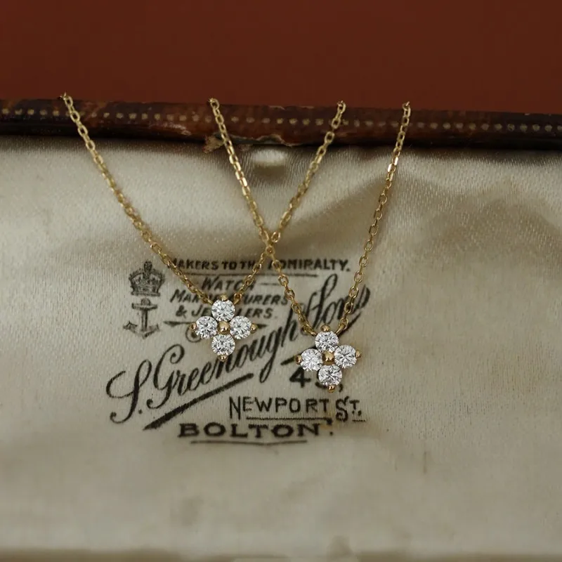 여성용 진짜 925 스털링 실버 패션 달콤한 지르콘 꽃 펜던트 목걸이, 웨딩 파티 고급 S925 주얼리