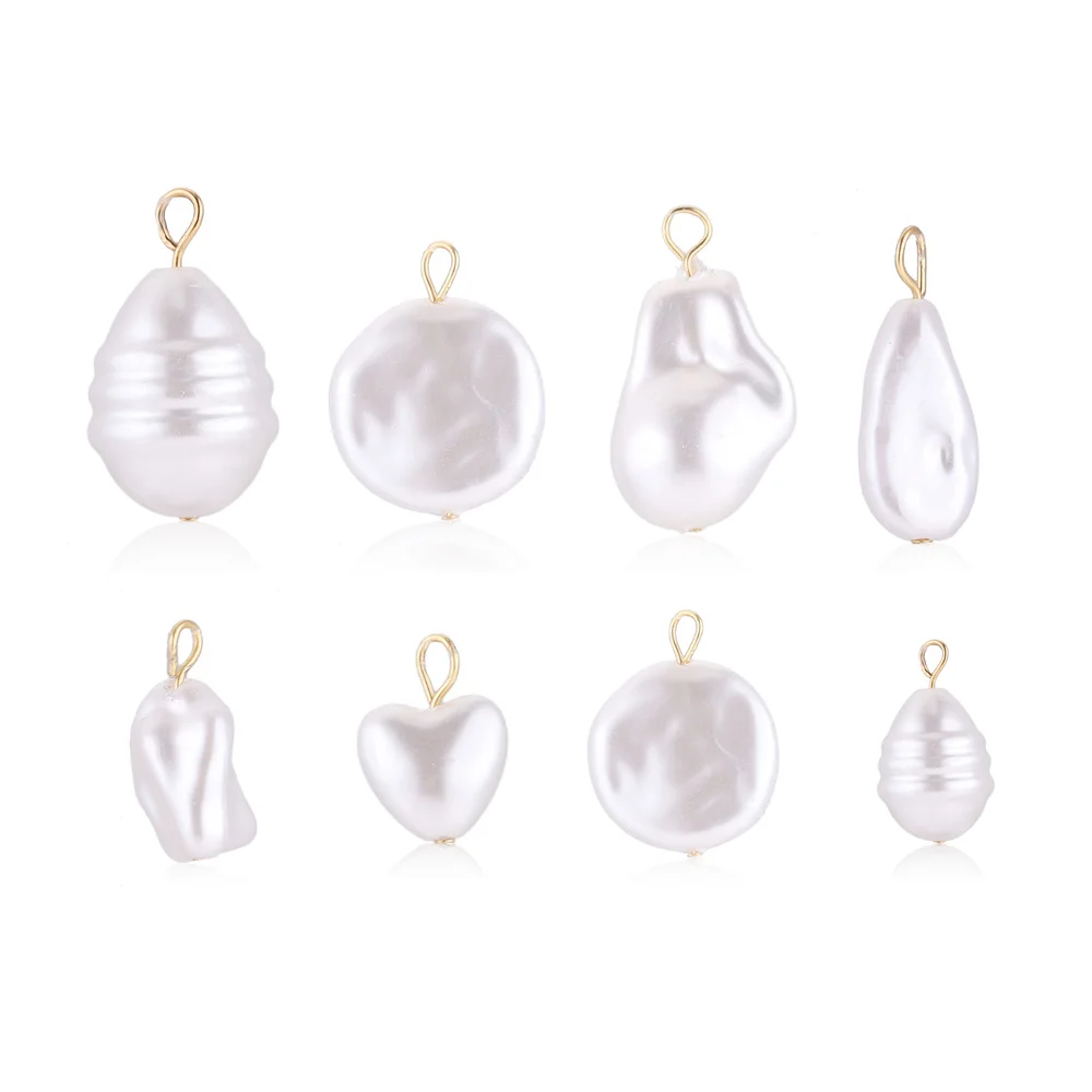 모조 진주 스테인레스 스틸 바늘 매력 액세서리 DIY 귀걸이 목걸이 팔찌 보석 만들기 매력 Dangles, 10 개 title=모조 진주 스테인레스 스틸 바늘 매력 액세서리 DIY 귀걸이 목걸이 팔찌 보석 만들기 매력 Dangles, 10 개