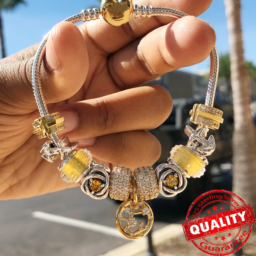 진짜 925 스털링 실버 무라노 컬러 유리 비즈 깃털 참, 맞는 순간 팔찌, 여아용 고급 주얼리 선물