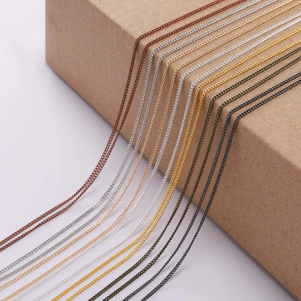 금 로듐 구리 벌크 파인 목걸이 체인, DIY 주얼리 제작 용품 체인, 파인딩 액세서리, 로트 당 5M, 1.3-2.5mm title=금 로듐 구리 벌크 파인 목걸이 체인, DIY 주얼리 제작 용품 체인, 파인딩 액세서리, 로트 당 5M, 1.3-2.5mm