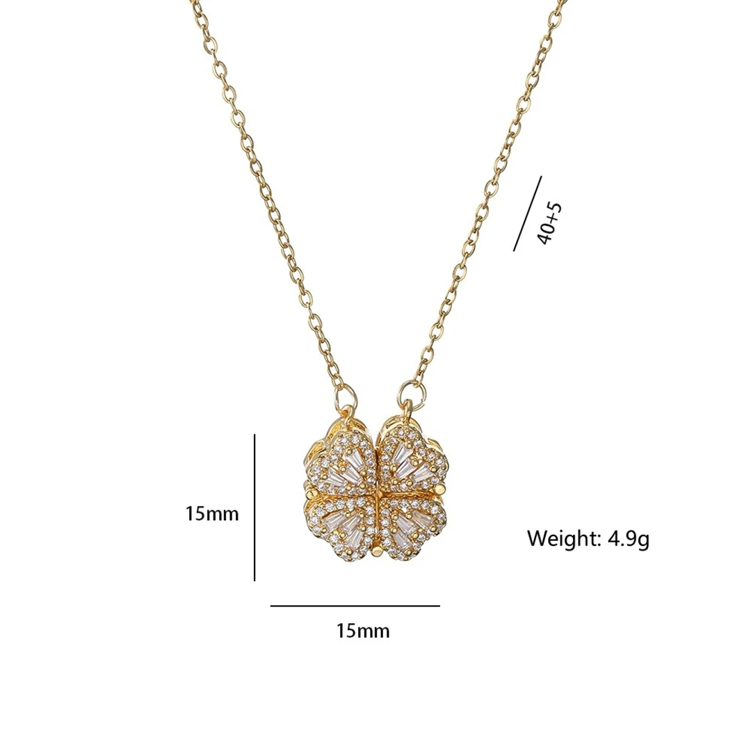 여성용 레트로 행운의 네잎 클로버 목걸이, 고딕 러브 하트 펜던트, 초크 체인 목걸이, 스테인레스 스틸 쥬얼리 선물