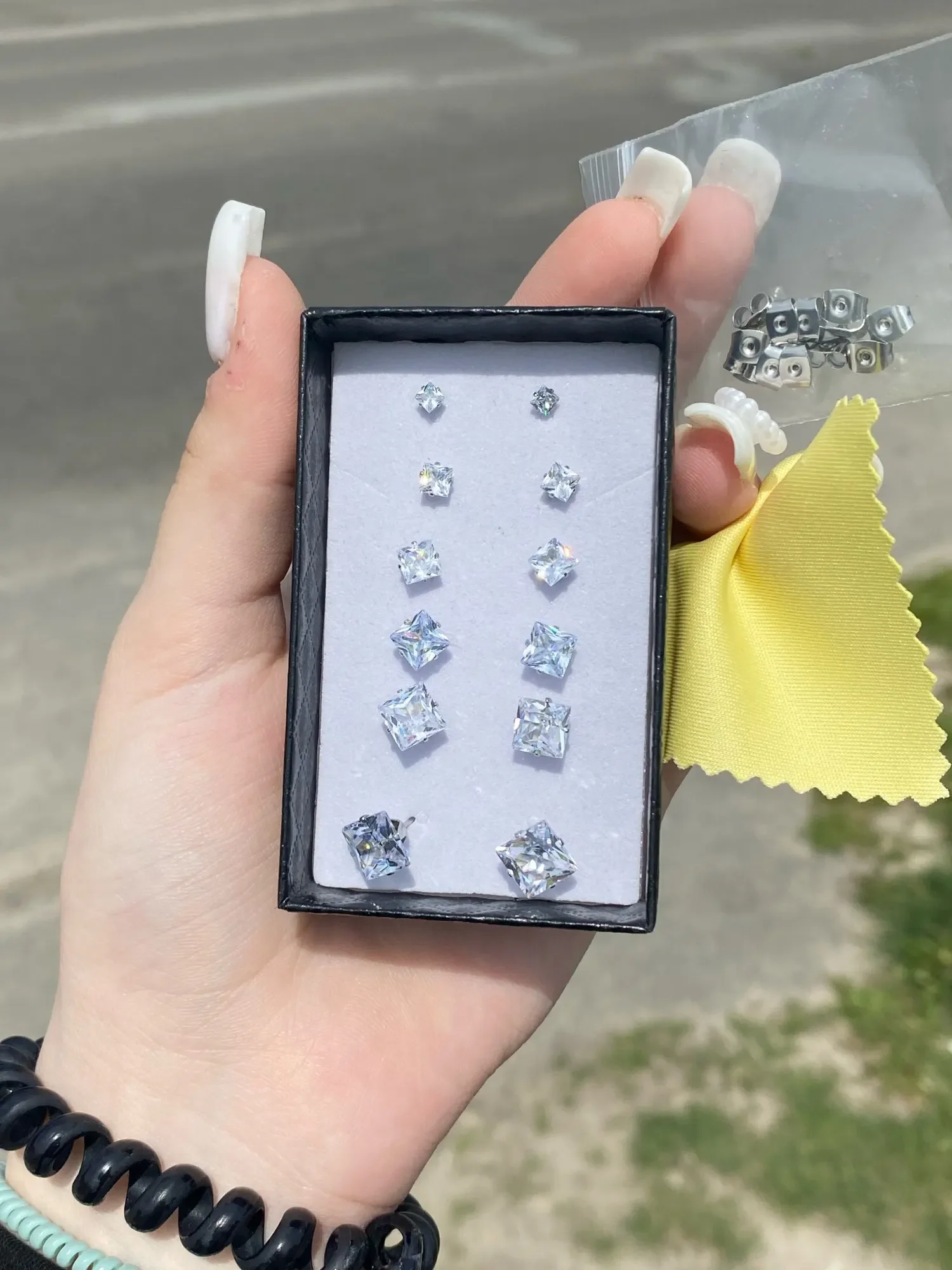 LUXUKISSKIDS 여성용 귀걸이 세트, 스테인리스 스틸 스터드 피어싱, 316L 하이포 알러지, 작은 브린코, 어린이 선물, 6 쌍/로트 패션