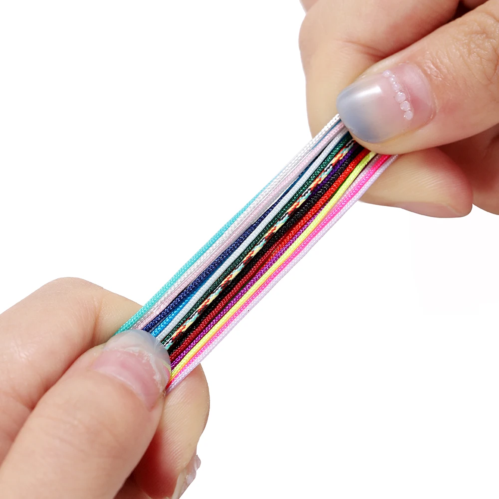 중국 매듭 팔찌 꼰 스트링 나일론 스레드 코드, DIY 술 구슬 샴발라 스트링 보석 만들기, 10mm, 50m, 0.8mm