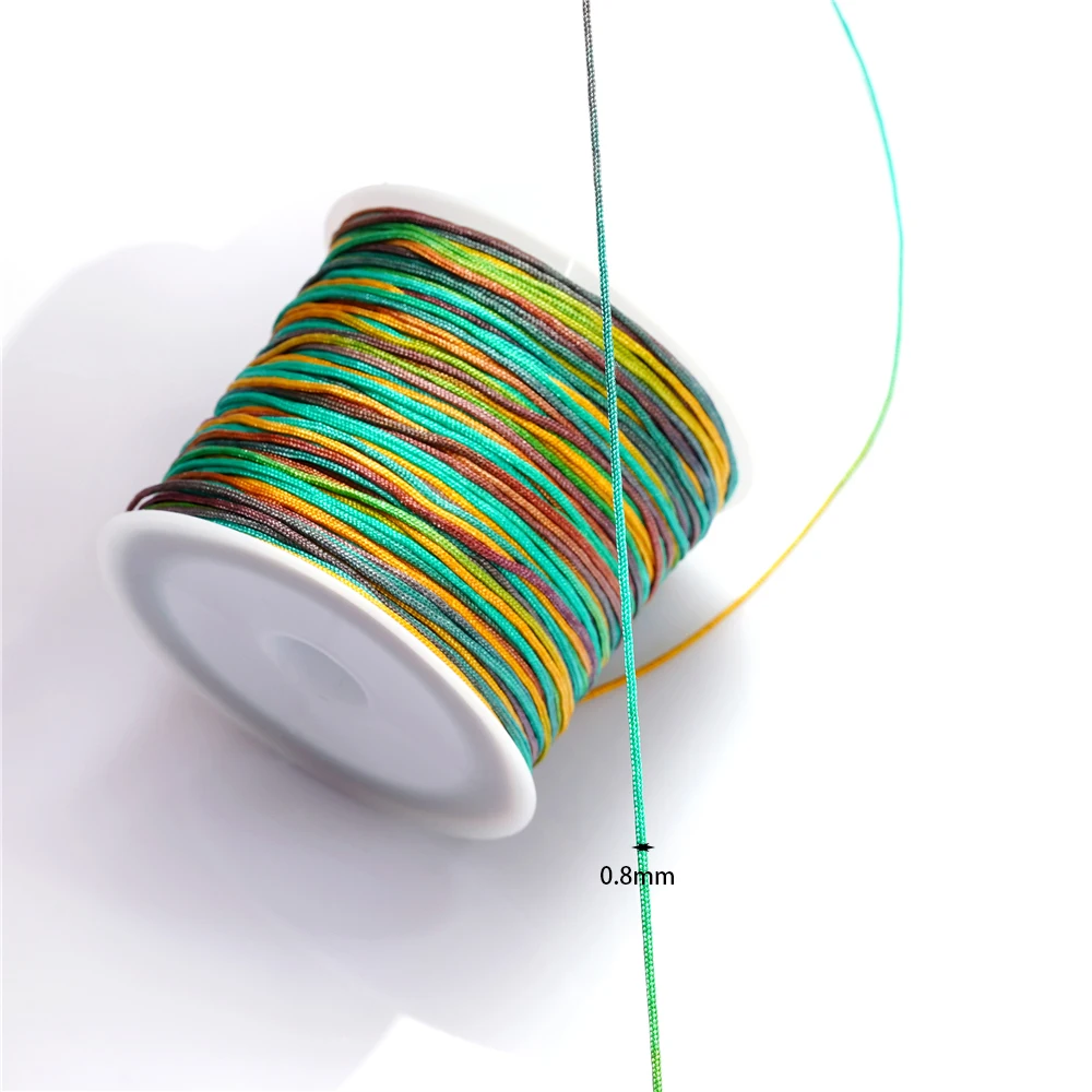 DIY 쥬얼리 제작용 나일론 스레드 코드, 중국 매듭 태슬 코드, 팔찌 꼰 끈, 액세서리 용품, 30m/롤, 0.8mm