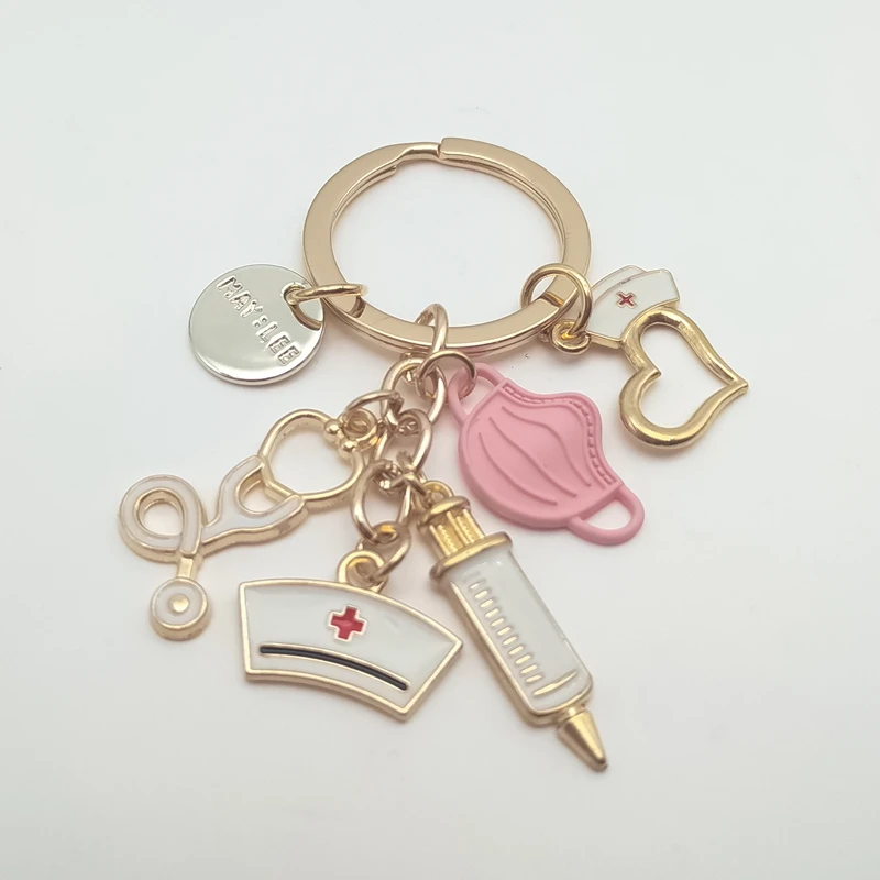 새로운 의사 키 체인 의료 도구 키 체인 주사기, 간호사 모자 키 체인 의료 선물 DIY 쥬얼리 수제 title=새로운 의사 키 체인 의료 도구 키 체인 주사기, 간호사 모자 키 체인 의료 선물 DIY 쥬얼리 수제
