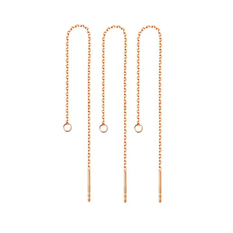 쥬얼리 DIY 제작용 스테인리스 스틸 스레더 체인 귀걸이, 드롭 귀걸이, 태슬 체인 액세서리, 로트당 10 개