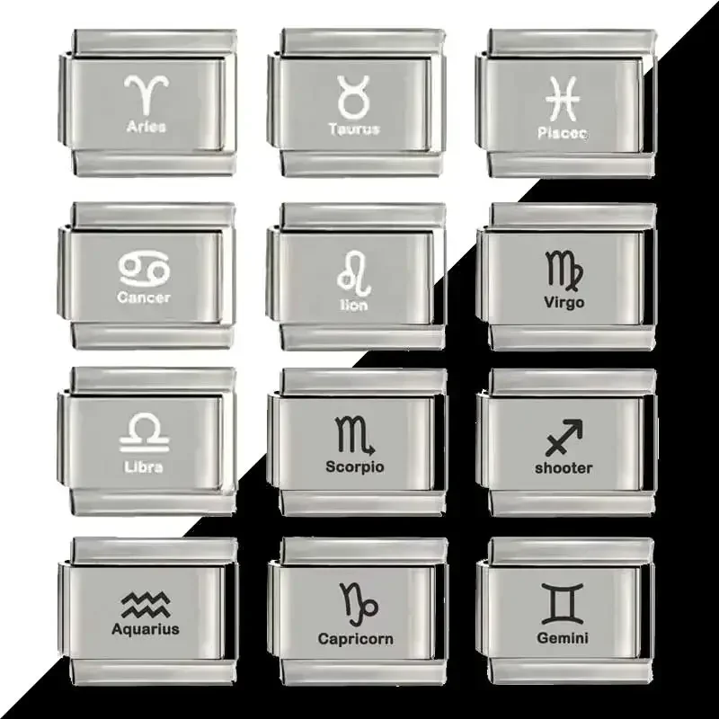 DIY 매력 이탈리아 팔찌, 9mm 모듈, 12 스타 팰리스, 스테인리스 스틸, 별자리, 탄성 팔찌, 남녀 선물, 신제품 title=DIY 매력 이탈리아 팔찌, 9mm 모듈, 12 스타 팰리스, 스테인리스 스틸, 별자리, 탄성 팔찌, 남녀 선물, 신제품