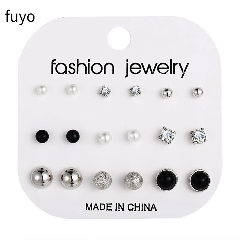 925 짝/대 실버 도금 진주 스터드 귀걸이 세트 크리스탈 꽃 스터드 귀걸이 여성 보석 선물 title=925 짝/대 실버 도금 진주 스터드 귀걸이 세트 크리스탈 꽃 스터드 귀걸이 여성 보석 선물