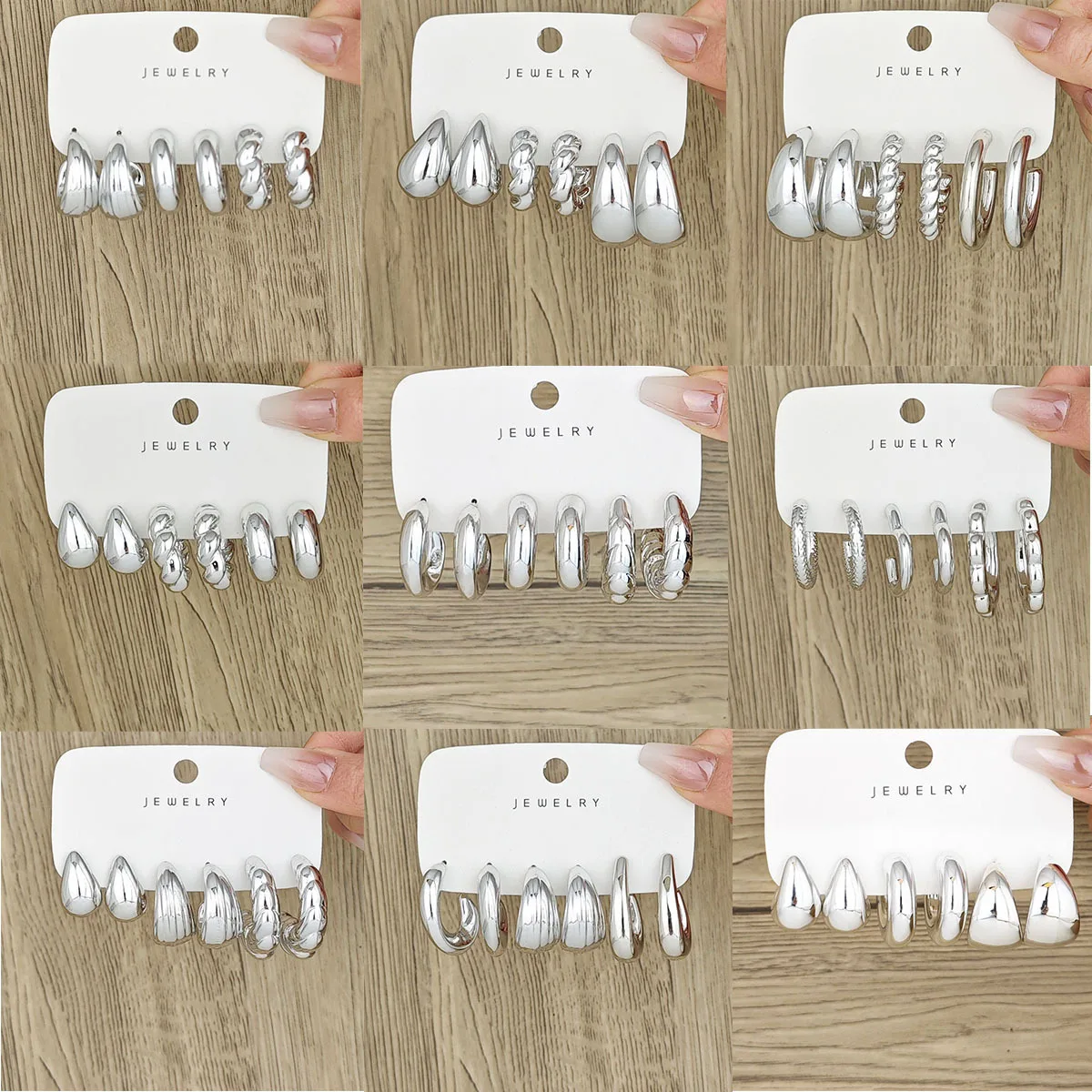 유럽과 미국 크로스 보더 패션 미니멀리스트 귀걸이, 창의적이고 개인화 된 C 자형 귀걸이, 6 개 title=유럽과 미국 크로스 보더 패션 미니멀리스트 귀걸이, 창의적이고 개인화 된 C 자형 귀걸이, 6 개