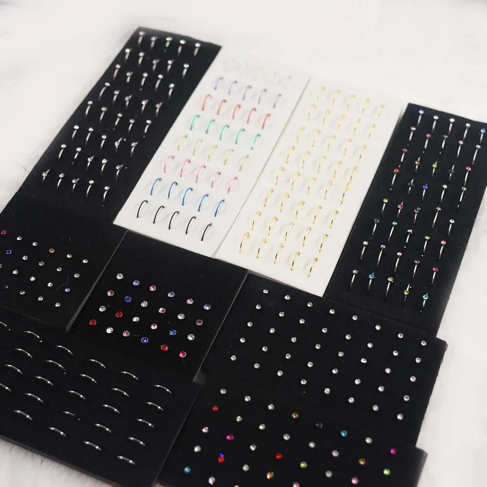 다채로운 스테인레스 스틸 코 후프 립 코 링 스터드 귀걸이, 바디 피어싱 쥬얼리, 펑크 스타일, 패션 316l, 4 스타일, 8-40 개 title=다채로운 스테인레스 스틸 코 후프 립 코 링 스터드 귀걸이, 바디 피어싱 쥬얼리, 펑크 스타일, 패션 316l, 4 스타일, 8-40 개