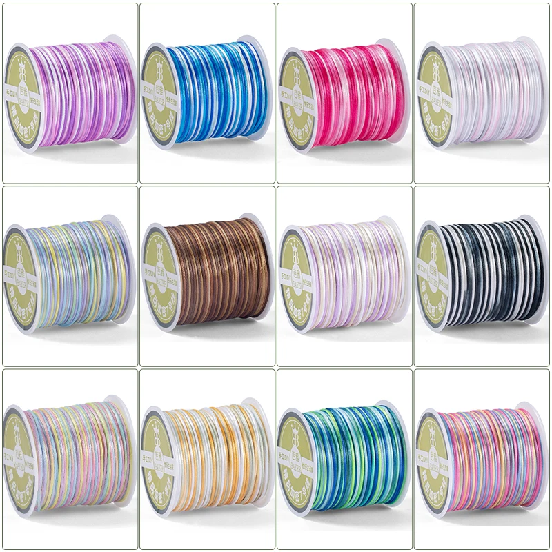 다채로운 그라디언트 나일론 스레드 코드, 중국 매듭, 마크라메 코드, 팔찌 꼰 끈, DIY 술, 구슬 샴발라 끈 로프 title=다채로운 그라디언트 나일론 스레드 코드, 중국 매듭, 마크라메 코드, 팔찌 꼰 끈, DIY 술, 구슬 샴발라 끈 로프