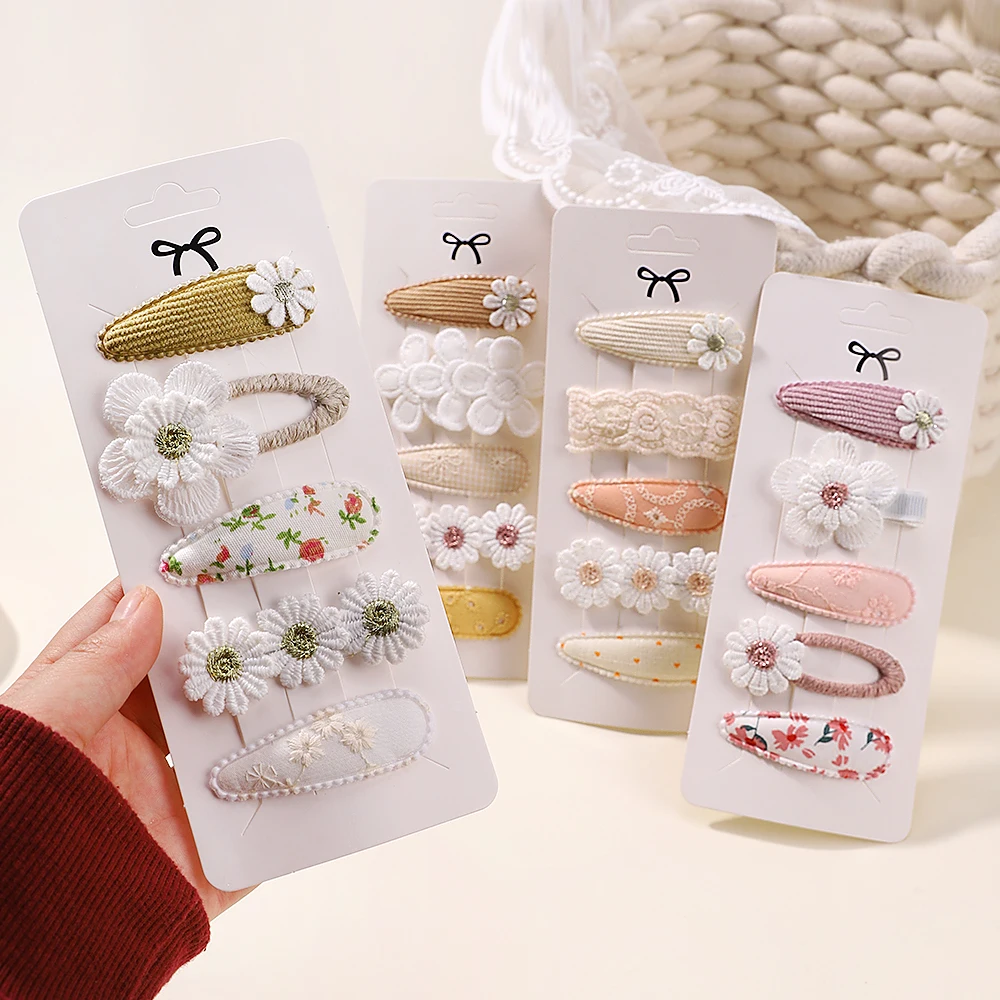 여아용 미니 헤어 클립, 귀여운 꽃 활 토끼 공주 머리핀, 사랑스러운 뱅 사이드 클립, 헤어 액세서리, 5 개/세트 title=여아용 미니 헤어 클립, 귀여운 꽃 활 토끼 공주 머리핀, 사랑스러운 뱅 사이드 클립, 헤어 액세서리, 5 개/세트