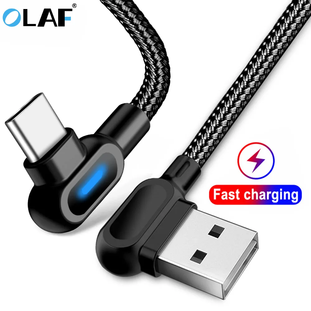OLAF USB C타입 고속 충전 케이블, 삼성 S8, S9, S10, 샤오미 휴대폰 충전기, 마이크로 USB 케이블, 90 도 title=OLAF USB C타입 고속 충전 케이블, 삼성 S8, S9, S10, 샤오미 휴대폰 충전기, 마이크로 USB 케이블, 90 도 