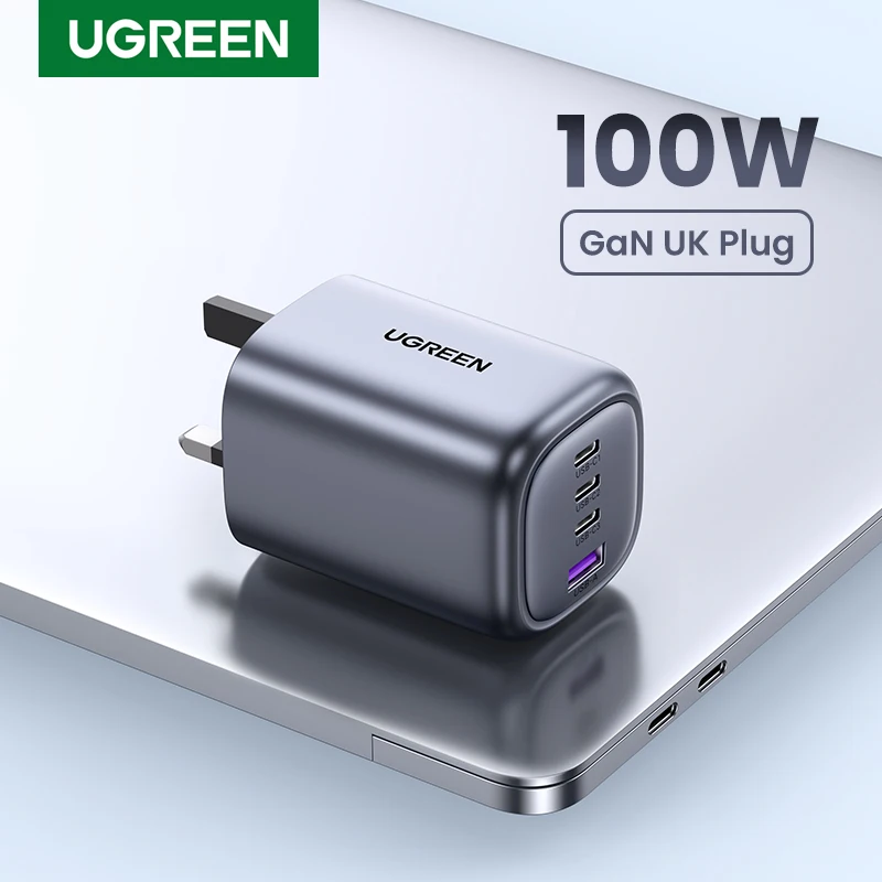 UGREEN 영국 플러그 GaN 100W 65W 빠른 충전기 Macbook 태블릿에 대 한 빠른 충전 아이폰 Xiaomi USB Type C PD 충전 아이폰 13 title=UGREEN 영국 플러그 GaN 100W 65W 빠른 충전기 Macbook 태블릿에 대 한 빠른 충전 아이폰 Xiaomi USB Type C PD 충전 아이폰 13