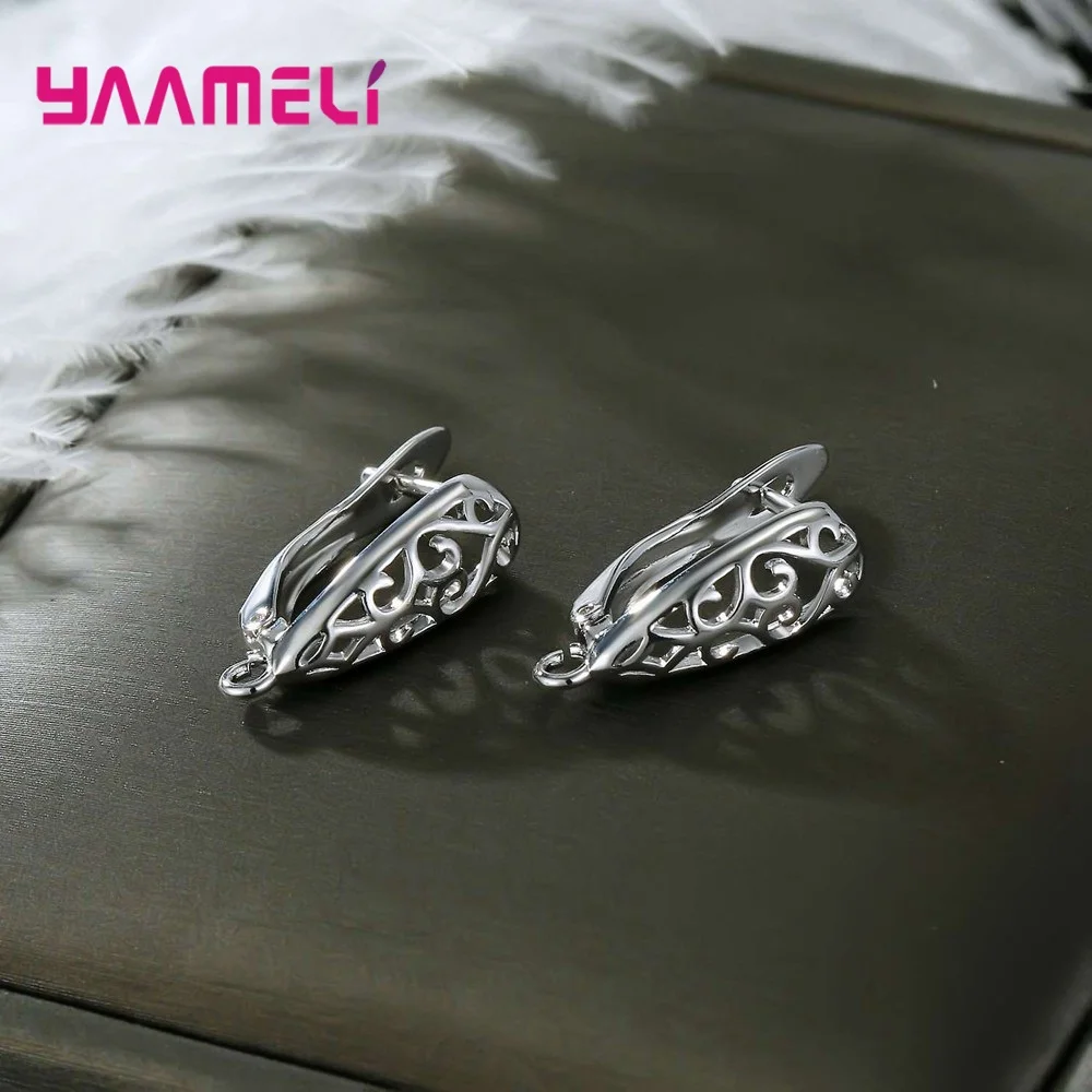 진짜 100% S925 스털링 실버 파인딩 귀걸이 레버백 이어와이어 피팅 구성 요소, 수제 용품 액세서리