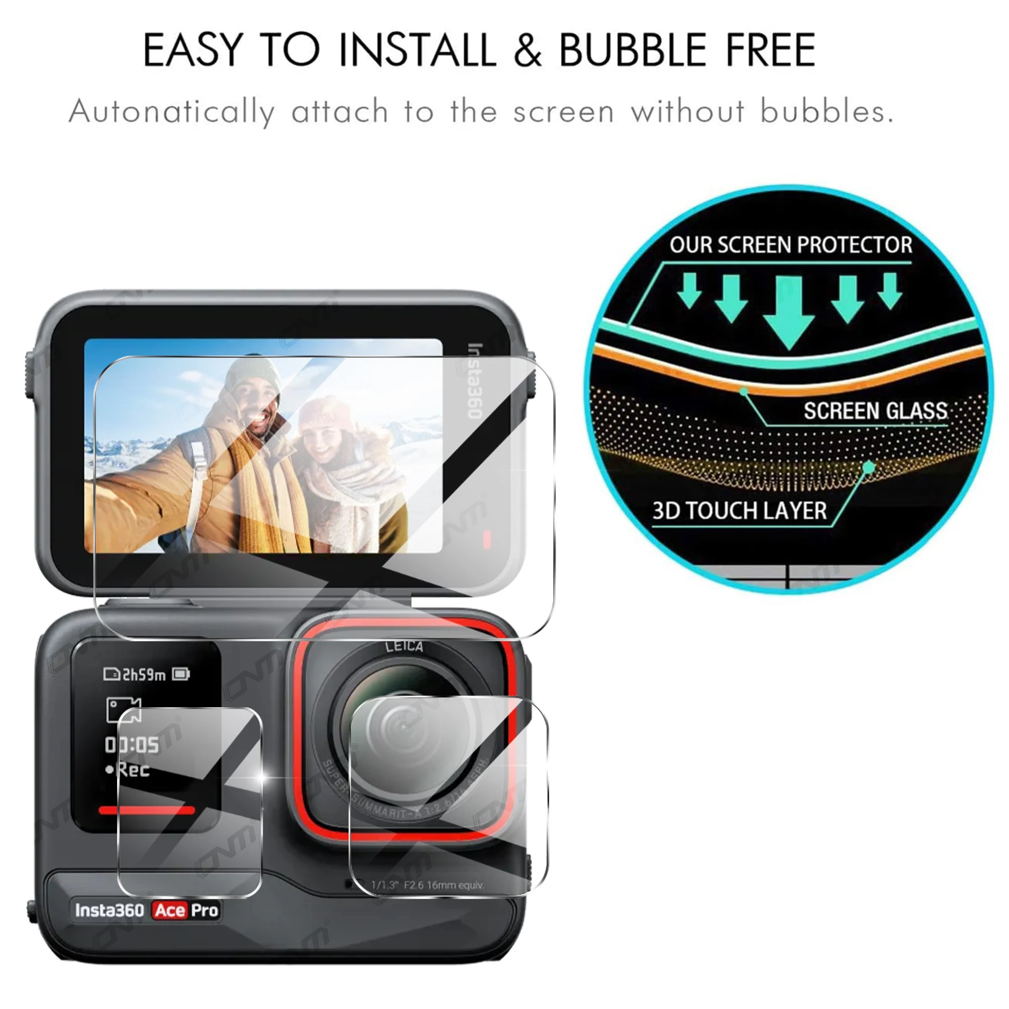 Insta360 Ace Pro용 강화 유리 보호 필름, 화면 보호대 및 렌즈 보호대, Insta 360 Ace Pro 액세서리