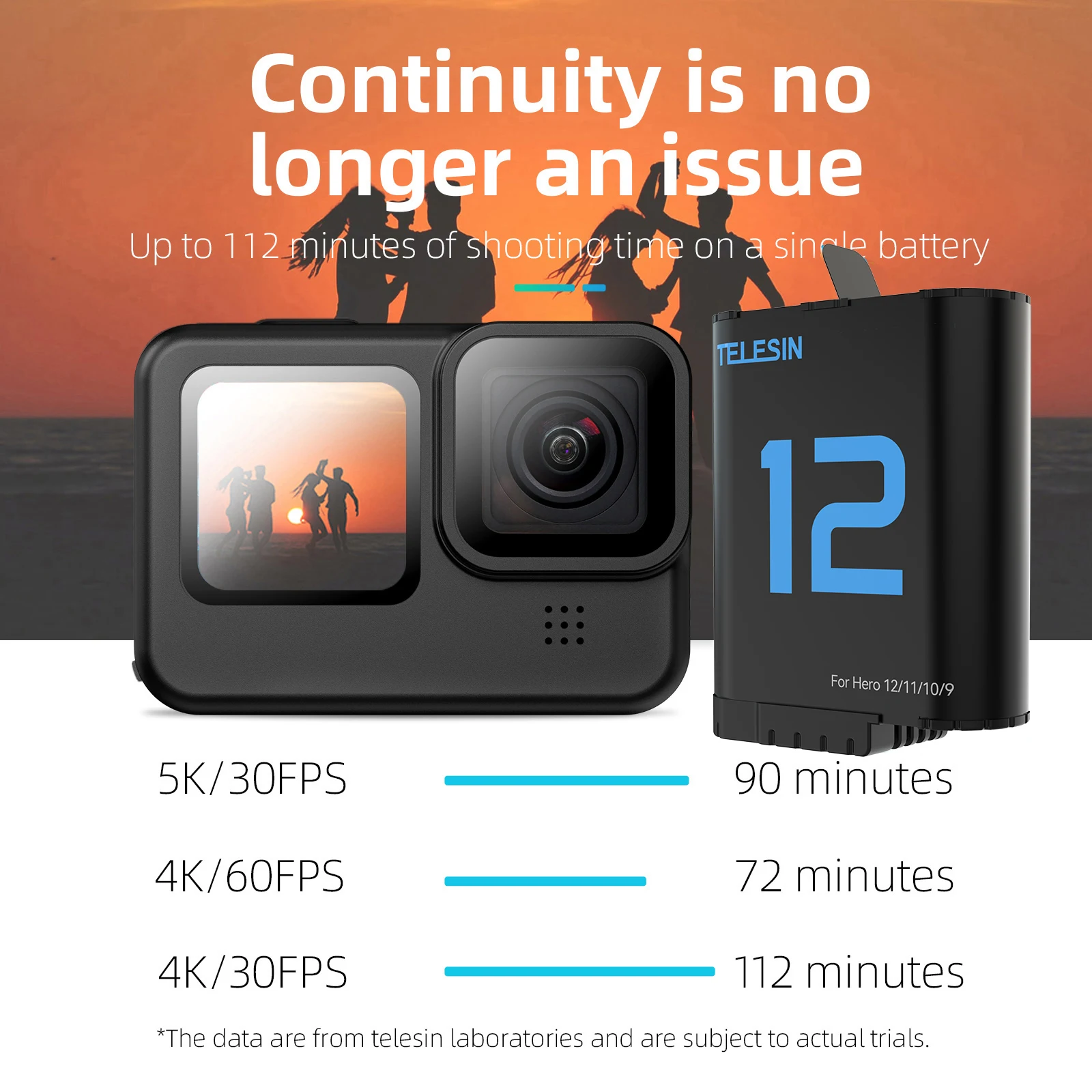 TELESIN 고프로 히어로 12 11 10 9 1750 mAh 배터리, 3 가지 방식 고속 충전기 박스, TF 카드 스토리지, 고프로 히어로 액세서리