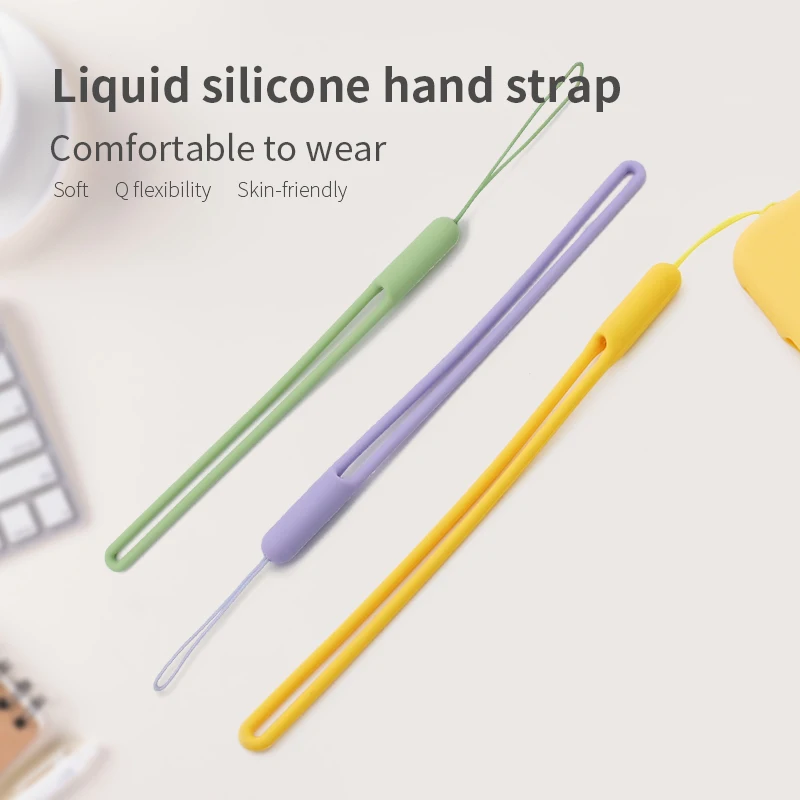 휴대폰용 짧은 실리콘 손목 스트랩 핸드 랜야드, 아이폰 11, 삼성 카메라, 고프로 USB 플래시 드라이브 키, ID 카드 키코드 키체인