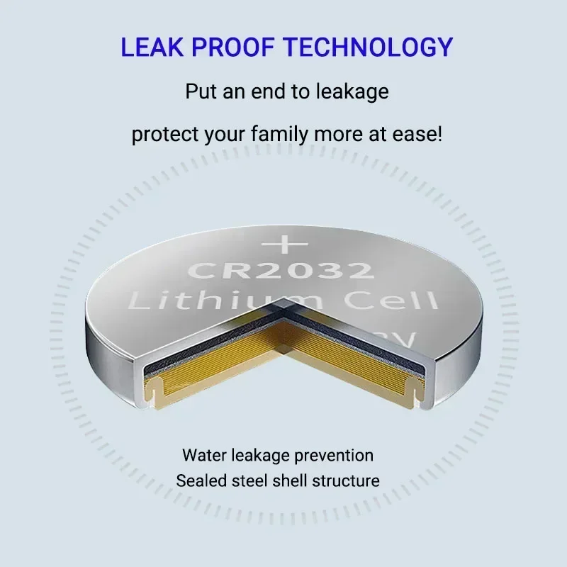 시계 계산기 장난감용 리튬 배터리, 자동차 리모컨 코인 셀, CR2032 배터리, cr2032 단추 코인 배터리, 3V, 2-100 개