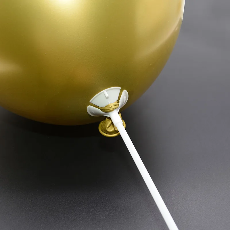 라텍스 풍선 스틱 흰색 풍선 홀더 스틱 컵 포함, 30cm 웨딩 생일 파티 풍선 공 장식 액세서리