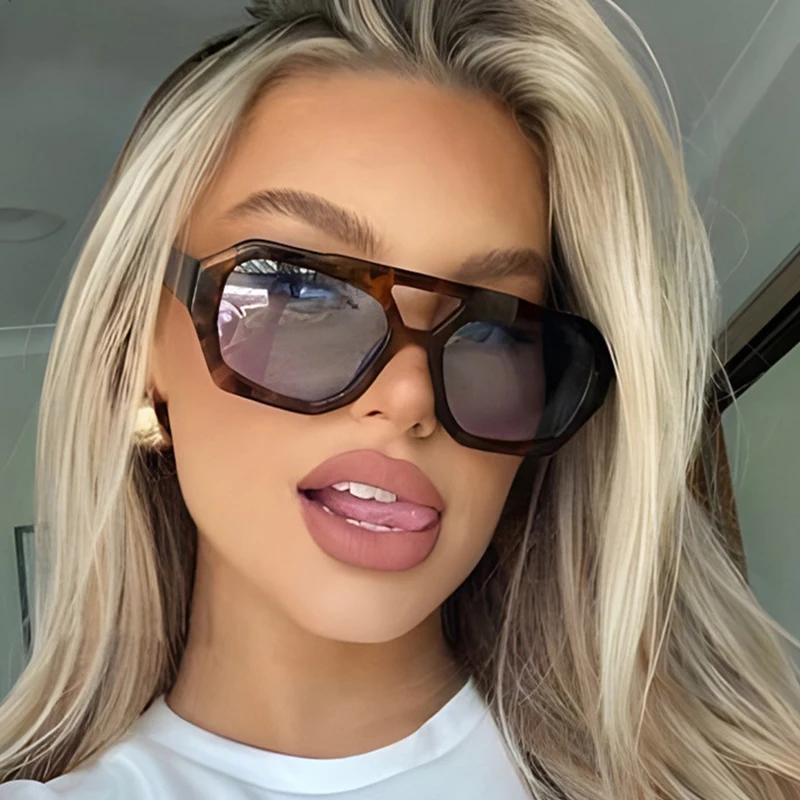 남성용 빈티지 사각 선글라스, 두꺼운 프레임 더블 브리지 안경, 여성 패션, 시크한 다각형 선글라스, 레오파드 블루 title=남성용 빈티지 사각 선글라스, 두꺼운 프레임 더블 브리지 안경, 여성 패션, 시크한 다각형 선글라스, 레오파드 블루 