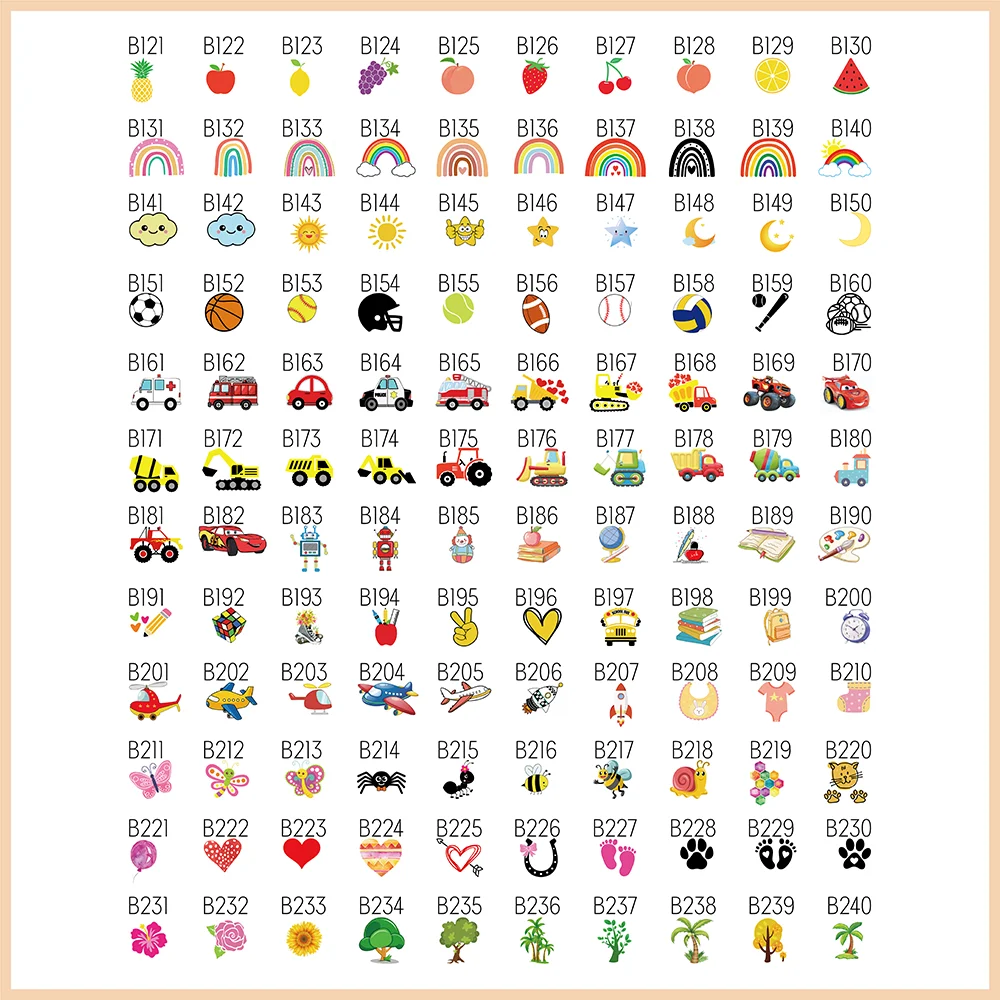 맞춤형 다림질 라벨, 맞춤형 이름, 의류, 어린이 이름, 학교 라벨, 브랜드 태그, 레인보우 라벨 (TB5653)