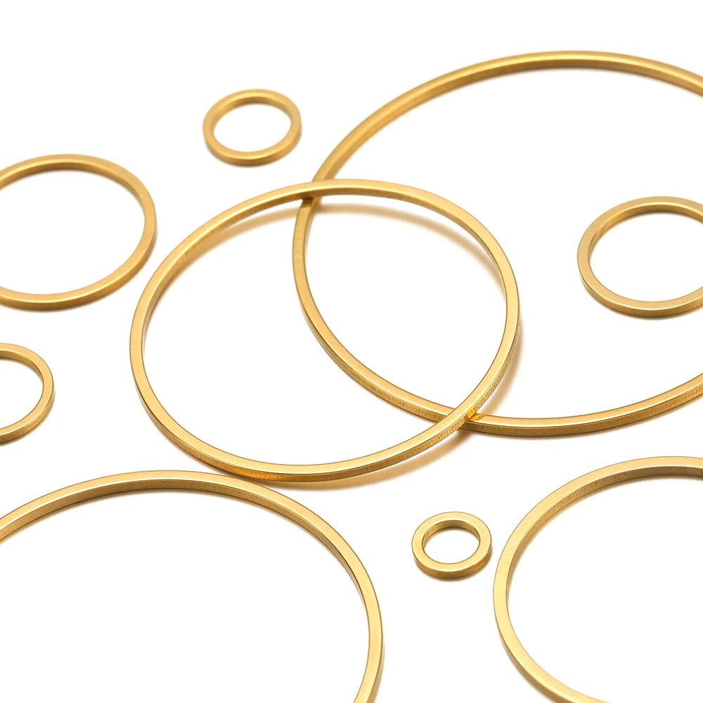 스테인레스 스틸 플랫 베젤 할로우 펜던트 서클 참 귀걸이 반지, DIY 목걸이 쥬얼리 제작 용 와이어 농구 펜던트, 20 개