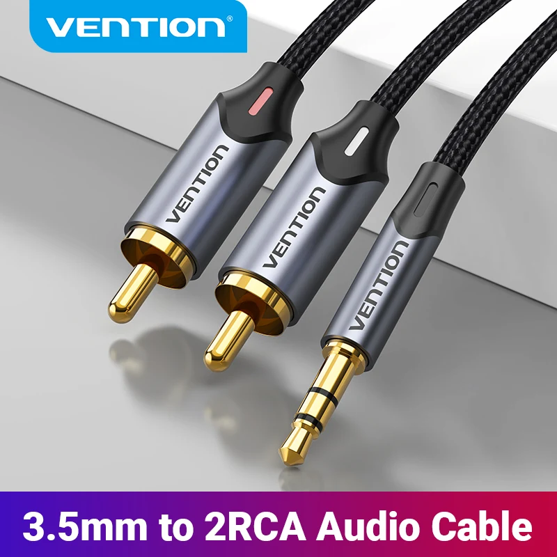 Vention-RCA 케이블 3.5mm 2RCA 분배기 RCA 잭 3.5 RCA 오디오 케이블 스마트폰 앰프 홈 시어터 AUX 케이블 RCA, Vention title=Vention-RCA 케이블 3.5mm 2RCA 분배기 RCA 잭 3.5 RCA 오디오 케이블 스마트폰 앰프 홈 시어터 AUX 케이블 RCA, Vention 