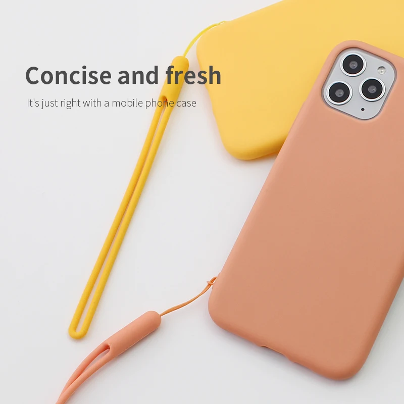 휴대폰용 짧은 실리콘 손목 스트랩 핸드 랜야드, 아이폰 11, 삼성 카메라, 고프로 USB 플래시 드라이브 키, ID 카드 키코드 키체인