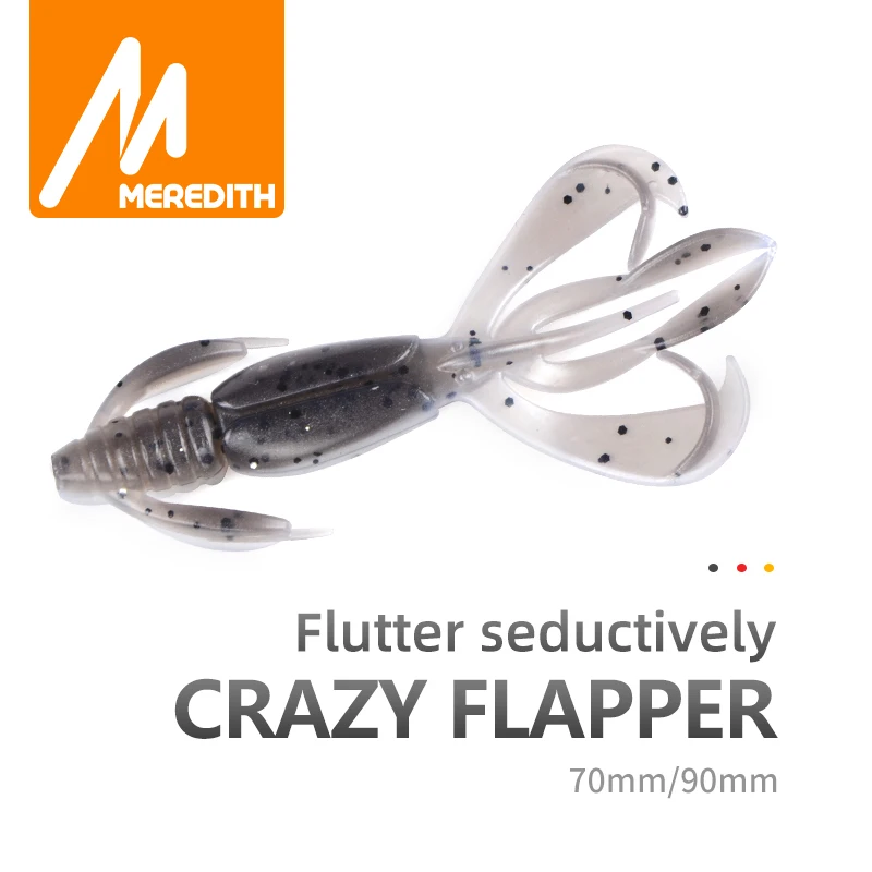 MEREDITH Crazy Flapper fishing은 70mm 90mm 소프트 루어 낚시가 부드러운 실리콘 미끼를 유혹합니다. 새우베이스 Peche Gear Fishing Tackle title=MEREDITH Crazy Flapper fishing은 70mm 90mm 소프트 루어 낚시가 부드러운 실리콘 미끼를 유혹합니다. 새우베이스 Peche Gear Fishing Tackle