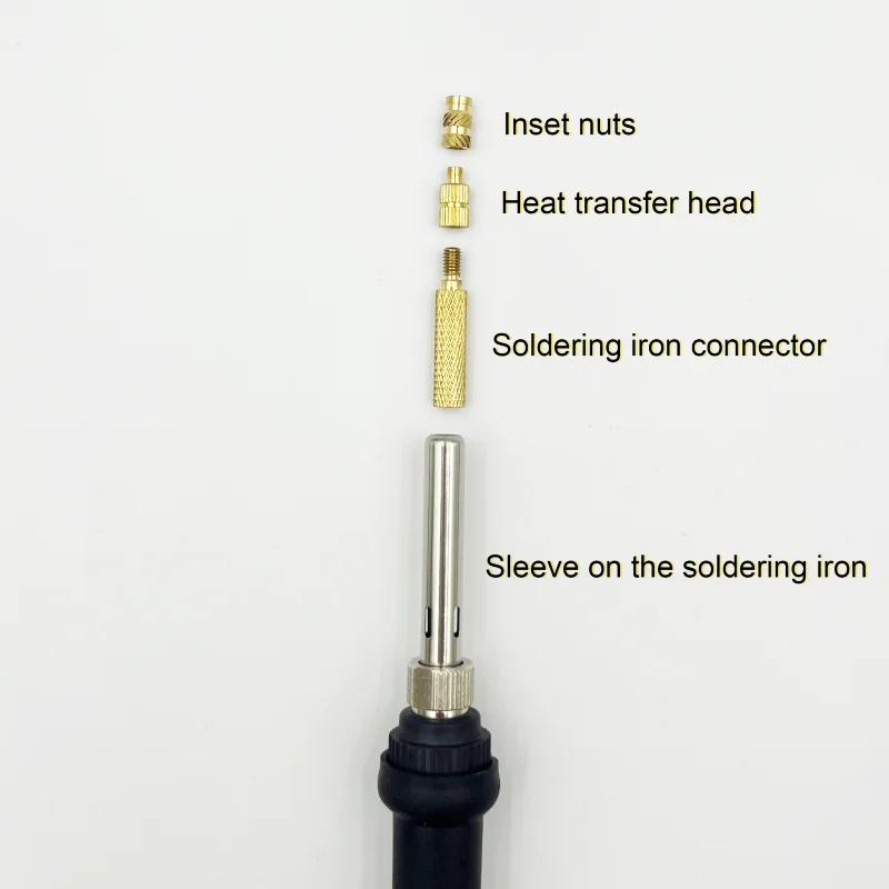 열 세트 인서트 납땜 다리미 팁, M2 M3 M4 M5 M6 황동 핫멜트 인서트 너트, 플라스틱 3D 인쇄용 내장 스레드 삽입 키트